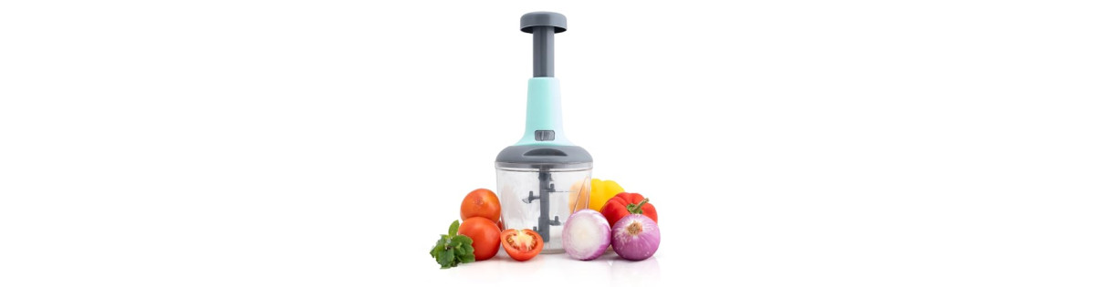 Laxvila India Manual Hand Press Chopper Gaint Food Chopper 1000 ML Push  Chopper With Sharp SS Blades for Effortless Chopping Vegetables & Fruits  Meat Cutter Mixer Mincer to Cut Onion Tomato Salad 