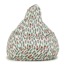 Deals, Discounts & Offers on Furniture - Amazon Brand - Solimo Feather XXXL Fabric Printed Bean Bag Filled With Beans (Multicolour)
