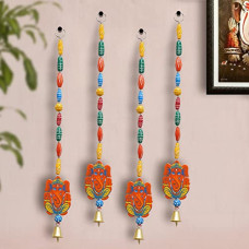 Deals and Offers on - TIED RIBBONS Pack of 4 Wall Hangings for Home Decoration Toran Ganesh Latkans with Bells Wedding Stage Backdrop Festive Decoration Items (Length 45 cm Each) - Decoration Item Deals, Discounts & Offers on - TIED RIBBONS Pack of 4 Wall Hangings for Home Decoration Toran Ganesh Latkans with Bells Wedding Stage Backdrop Festive Decoration Items (Length 45 cm Each) - Decoration Item