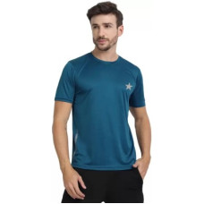 Deals and Offers on - HenzilaMen Solid Round Neck Polyester Blue T-Shirt Deals, Discounts & Offers on - HenzilaMen Solid Round Neck Polyester Blue T-Shirt
