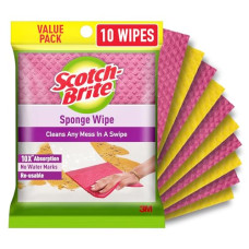 Deals and Offers on Home Improvement - Scotch-Brite Sponge Wipe Resusable Kitchen Cleaning Sponge- Easy to use, Multi- color & Biodegradable (pack of 10) Deals, Discounts & Offers on Home Improvement - Scotch-Brite Sponge Wipe Resusable Kitchen Cleaning Sponge- Easy to use, Multi- color & Biodegradable (pack of 10)