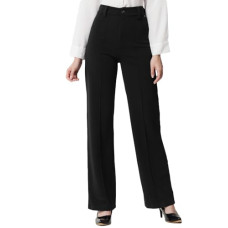 Deals and Offers on Women - KOTTY Women Polyester Blend Green Solid Trousers Deals, Discounts & Offers on Women - KOTTY Women Polyester Blend Green Solid Trousers