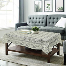 Deals and Offers on - Fun Homes Circle Design Cotton 4 Seater Center Table Cover - (Cream), Standard (Fun022) Deals, Discounts & Offers on - Fun Homes Circle Design Cotton 4 Seater Center Table Cover - (Cream), Standard (Fun022)