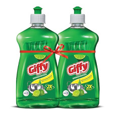 Deals, Discounts & Offers on  - Giffy Green Lime & Active Salt Dishwash Liquid Gel 500ml (Pack of 2) Bottle|2x Faster Tough Grease Removal |Utensils Cleaning Dish Wash Liquid Super Saver Offer