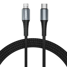 Deals, Discounts & Offers on  - Tizum AirCase Usb Type C To Lightning Cable With 20W Charging & 480 Mbps Data Transmission Speed For Iphones, Ipads & Other Ios Devices| Nylon Braided With Aluminum Housing | 3.9F (1.2M) |Black
