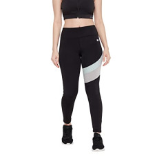 Deals, Discounts & Offers on Women - Clovia Women's Activewear Snug Fit Sports Tights with Printed Panel-Black