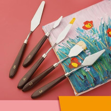 Deals and Offers on - Kuber Industries Set of 5 Painting Knives|Metal Palette Knife Set|Plastic Handle With Various Size & Shape|Ideal For Oil Painting, Acrylic Painting, Color Mixing (Brown) Deals, Discounts & Offers on - Kuber Industries Set of 5 Painting Knives|Metal Palette Knife Set|Plastic Handle With Various Size & Shape|Ideal For Oil Painting, Acrylic Painting, Color Mixing (Brown)