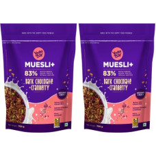Deals and Offers on Food and Health - Yogabar Dark Chocolate Muesli , Wholegrain Breakfast cereal with Cranberries Vacuum Pack(2 x 0.7 kg) Deals, Discounts & Offers on Food and Health - Yogabar Dark Chocolate Muesli , Wholegrain Breakfast cereal with Cranberries Vacuum Pack(2 x 0.7 kg)