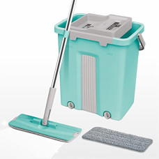 Deals and Offers on Home Improvement - Spotzero By Milton Sterling Flat Mop with Bucket | Cleaning Mop | Dry Compartments | Sturdy Basket Deals, Discounts & Offers on Home Improvement - Spotzero By Milton Sterling Flat Mop with Bucket | Cleaning Mop | Dry Compartments | Sturdy Basket