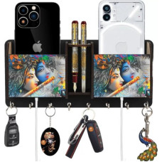Deals and Offers on - Khatu Crafts Printed Radhakrishna Two Box Key Holder Wood Key Holder(8 Hooks, Multicolor) Deals, Discounts & Offers on - Khatu Crafts Printed Radhakrishna Two Box Key Holder Wood Key Holder(8 Hooks, Multicolor)