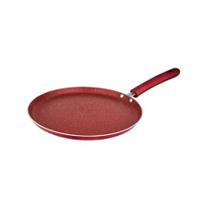 Deals and Offers on Cookware - HOMETALES Premium Non-Stick Flat Tawa 26cm(Dia) 3mm Thick, Metalic Red Deals, Discounts & Offers on Cookware - HOMETALES Premium Non-Stick Flat Tawa 26cm(Dia) 3mm Thick, Metalic Red