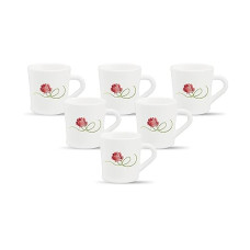 Deals and Offers on - La Opala, Melody Collection, Opal Glass Cup Set Fontana 6 pcs, Dainty Swirls, White Deals, Discounts & Offers on - La Opala, Melody Collection, Opal Glass Cup Set Fontana 6 pcs, Dainty Swirls, White