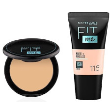 Deals and Offers on Beauty Care - Maybelline New York Liquid Foundation, Matte & Poreless, Fit Me, 115 Ivory & Maybelline New York Compact Powder, 128 Warm Nude, 8g Deals, Discounts & Offers on Beauty Care - Maybelline New York Liquid Foundation, Matte & Poreless, Fit Me, 115 Ivory & Maybelline New York Compact Powder, 128 Warm Nude, 8g