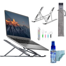 Deals and Offers on Laptop Accessories - smashtronics Premium Metal Laptop Stand - Foldable, Height Adjustable Aluminum Note Book Stand (Steel Grey) Deals, Discounts & Offers on Laptop Accessories - smashtronics Premium Metal Laptop Stand - Foldable, Height Adjustable Aluminum Note Book Stand (Steel Grey)