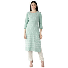 Deals and Offers on Women - Vaamsi Women's Crepe Ethnic Motifs Printed Straight Kurta (VPK1762_Green) Size: XL Deals, Discounts & Offers on Women - Vaamsi Women's Crepe Ethnic Motifs Printed Straight Kurta (VPK1762_Green) Size: XL