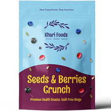 Deals and Offers on - Khari Foods Roasted Seeds & Berries Crunch, High Fibre, Healthy Snacks, No Added Sugar/Oil Deals, Discounts & Offers on - Khari Foods Roasted Seeds & Berries Crunch, High Fibre, Healthy Snacks, No Added Sugar/Oil