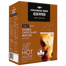 Deals, Discounts & Offers on  - Colombian Brew Double Chocolate Mocha Caf Latte, Instant Coffee Powder Premix (3 in 1), 10 Sachets Box
