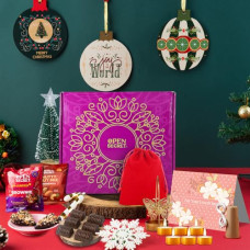 Deals and Offers on - Open Secret Christmas & New Year Gift Hamper | 10 Item Gift Combo - Gift Box with Card, Scented Candles, Chocolate Gift Box, Brownie, Butterfly Stand, Festive Lights, Tandoori Flavored Nuts | Secret Santa Gift Hamper | Valentine Gifts Hamper | Gift Deals, Discounts & Offers on - Open Secret Christmas & New Year Gift Hamper | 10 Item Gift Combo - Gift Box with Card, Scented Candles, Chocolate Gift Box, Brownie, Butterfly Stand, Festive Lights, Tandoori Flavored Nuts | Secret Santa Gift Hamper | Valentine Gifts Hamper | Gift