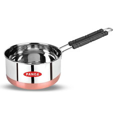 Deals and Offers on Cookware - PANCA Tea Pan Stainless Steel Copper Bottom Sauce Pan Milk Pan Tapeli Patila Induction Base 1.5 Litre Sauce Pot Milk Boiler with Handle (1500 ml) Deals, Discounts & Offers on Cookware - PANCA Tea Pan Stainless Steel Copper Bottom Sauce Pan Milk Pan Tapeli Patila Induction Base 1.5 Litre Sauce Pot Milk Boiler with Handle (1500 ml)