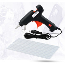 Deals, Discounts & Offers on  - Hillgrove Electric 20W Black Mini Hot Glue Gun With 10 Pcs Hot Melt Glue Stick