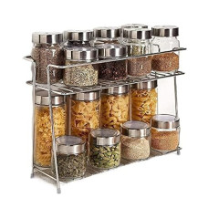 Deals, Discounts & Offers on  - CR18 COLLECTION Multipurpose Stainless Steel Kitchen Rack, Kitchen Organizer and, Counter Top Stainless Steel Kitchen Stand 2-Tier Trolley Basket for Boxes Utensils Dishes Plates