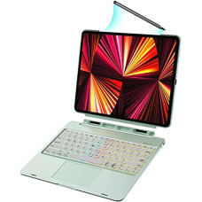 Deals and Offers on - doqo Smart Keyboard Case For iPad Pro & Air with Trackpad with Backlit Keyboard,Advanced 5.1 Bluetooth, (11/10.9 Inch (Green), Detachable ABS) Deals, Discounts & Offers on - doqo Smart Keyboard Case For iPad Pro & Air with Trackpad with Backlit Keyboard,Advanced 5.1 Bluetooth, (11/10.9 Inch (Green), Detachable ABS)