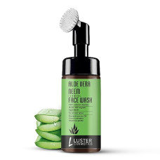 Deals, Discounts & Offers on Beauty Care - Luster Cosmetics Aloe Vera Neem Foaming Face Wash | High Potency Neem & Aloe Vera Extracts | Foaming Face Wash With Built-In Brush | For Women & Men | All Skin Types -100ml