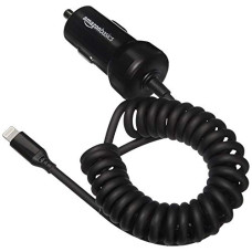 Deals and Offers on Mobile Accessories - amazon basics Apple Certified High Speed Lightning Car Charger For Apple Devices With Coiled Cable- 5V 12 Watts - 1.5 Foot - Black Deals, Discounts & Offers on Mobile Accessories - amazon basics Apple Certified High Speed Lightning Car Charger For Apple Devices With Coiled Cable- 5V 12 Watts - 1.5 Foot - Black