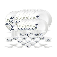Deals and Offers on - La Opala, Novo Collection, Opal Glass Dinner Set 35 pcs, Silken Charm, White Deals, Discounts & Offers on - La Opala, Novo Collection, Opal Glass Dinner Set 35 pcs, Silken Charm, White