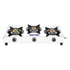 Deals, Discounts & Offers on  - Stuffa Star LPG Stainless Steel 3 Burner Gas Stove, ISI Certified, Manual Ignition, Silver (1 Year Door-step Warranty)
