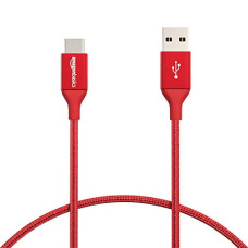 Deals and Offers on - amazon basics Double Braided Nylon Usb Type-C To Type-A 2.0 Male Cable, 1 Feet Laptop (Red, 30.48 Cm) Deals, Discounts & Offers on - amazon basics Double Braided Nylon Usb Type-C To Type-A 2.0 Male Cable, 1 Feet Laptop (Red, 30.48 Cm)