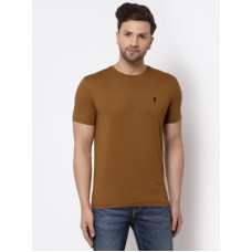 Deals and Offers on - RED TAPEMen Solid Round Neck Pure Cotton Brown T-Shirt Deals, Discounts & Offers on - RED TAPEMen Solid Round Neck Pure Cotton Brown T-Shirt