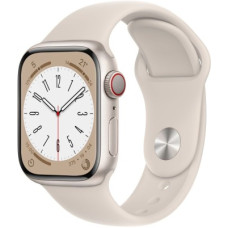 Deals, Discounts & Offers on  - APPLE Watch Series 8, 41mm GPS + Cellular ECG app, Temperature sensor, Crash Detection(Starlight Sport Strap, Regular)