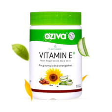 Deals, Discounts & Offers on  - OZiva Plant Based Natural Vitamin E Capsules for Face & Hair with Sunflower oil, Aloe vera oil & Argan oil, Vegan & Natural Vitamin E