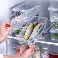 Deals and Offers on - EPIC CUCINA Fridge Storage Boxes (Pack of 6) Set, Freezer Containers With Removable Drain Plate, Kitchen Refrigerator Organizers For Vegetables, Food & Fish 1500 ML Deals, Discounts & Offers on - EPIC CUCINA Fridge Storage Boxes (Pack of 6) Set, Freezer Containers With Removable Drain Plate, Kitchen Refrigerator Organizers For Vegetables, Food & Fish 1500 ML