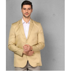 Deals and Offers on - METRONAUTMen Solid Single Breasted Formal Blazer(Gold) Deals, Discounts & Offers on - METRONAUTMen Solid Single Breasted Formal Blazer(Gold)