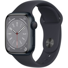 Deals, Discounts & Offers on  - APPLE Watch Series 8, 41mm GPS ECG app, Temperature sensor, IPX6, Fall/Crash Detection(Midnight Strap, Regular)