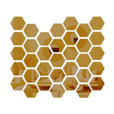 Deals and Offers on - Amazon Brand - Solimo Hexagon Decorative Mirror Stickers for Wall | Wall Mirror Stickers | 3D Acrylic Stickers Wall Stickers Deals, Discounts & Offers on - Amazon Brand - Solimo Hexagon Decorative Mirror Stickers for Wall | Wall Mirror Stickers | 3D Acrylic Stickers Wall Stickers
