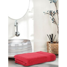 Deals and Offers on - Amazon Brand - Solimo - Cotton Bath Towel | 500 GSM | Fade Resistant | Red Deals, Discounts & Offers on - Amazon Brand - Solimo - Cotton Bath Towel | 500 GSM | Fade Resistant | Red