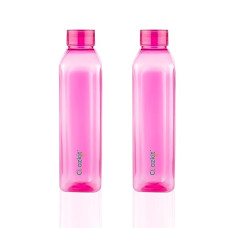 Deals, Discounts & Offers on  - Clazkit Plastic Water Bottle Pack of 2, Cherry Red -1 Litre