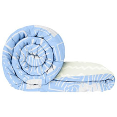 Deals, Discounts & Offers on  - Story@Home Blanket Double Bed/Comforter/Duvet, 1 Fusion Reversible Double Comforter |180 GSM|White & Sky Blue|220 cm X 250 cm, Microfiber