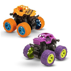 Deals, Discounts & Offers on  - GRAPHENE Monster Truck for Boys 3 4 5 6 7 Year Old,Push and Go Friction Powered Car Toys, Double-Directions Inertia Pull Back Vehicle Set,Birthday Party Gift