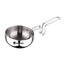 Deals, Discounts & Offers on Cookware - Bergner Tripro Triply 12 cm Tadka Pan, 0.5 L Capacity, For Spice Tempering/Seasoning, Stay Cool Long Handle, Laser-Etched Scale, Multi-Layer Polished Finish, Induction & Gas Compatibility, 5-Year Warranty