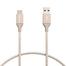Deals, Discounts & Offers on  - amazon basics Double Braided Nylon Usb Type-C To Type-A 2.0 Male Cable For Laptop 1 Feet (Gold, 0.3 Meters)