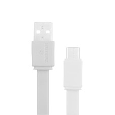 Deals, Discounts & Offers on  - ZEBSTER Z-CC25 USB to Type C Cable, flat cable, supports upto 3A,Charge & Sync (White)