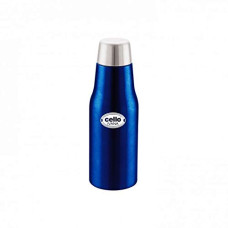Deals and Offers on - Cello Ivana Stainless Steel Double Walled Water Bottle, Hot and Cold, 500ml, 1 Unit, Blue Deals, Discounts & Offers on - Cello Ivana Stainless Steel Double Walled Water Bottle, Hot and Cold, 500ml, 1 Unit, Blue