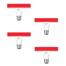 Deals, Discounts & Offers on  - Philips T-Bulb Rangoli B22 5-Watt LED Bulb (Pack of 4, Red)