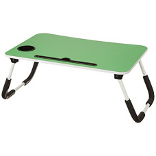 Deals, Discounts & Offers on Laptop Accessories - Amazon Brand - Solimo Mira Multi-Purpose Laptop Table with Cup Holder (Green)