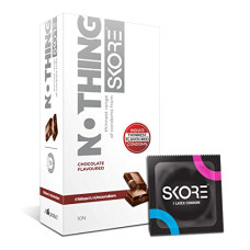 Deals, Discounts & Offers on Sexual Welness - Skore Nothing Thinnest Pleasure Condoms | Chocolate Flavored | With Disposal Pouches | Pack of 1 | 10's each