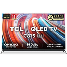Deals, Discounts & Offers on Televisions - TCL 138.8 cm (55 inches) ONKYO Soundbar Series 4K Ultra HD Certified Android Smart QLED TV 55C815 (Metallic Black)